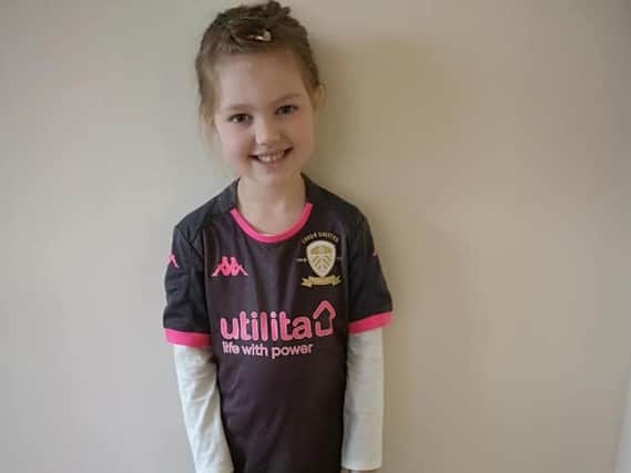 Libby New, aged five, is running 3km every day for a week to raise money for the NHS. Photo provided by family.