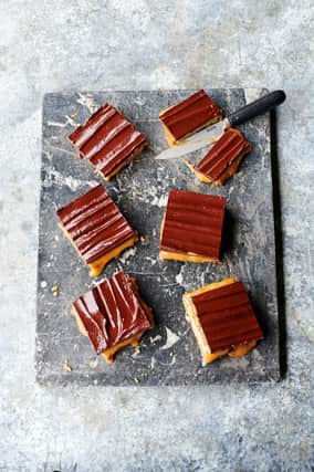 Millionaire's Shortbread from JAMES MARTIN’S ISLANDS TO HIGHLANDS Picture : Quadrille/Peter Cassidy/PA.