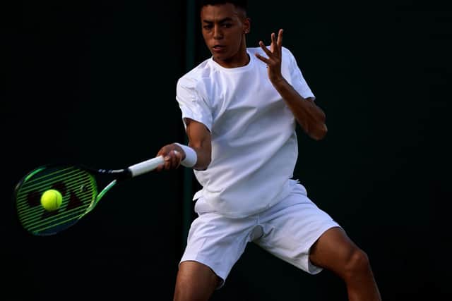 Paul Jubb in action against Joao Sousa on day two of the Wimbledon Championships at the All England Lawn Tennis and Croquet Club, Wimbledon last year (Picture: PA)