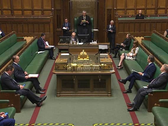 MP's Social distancing during Prime Minister's Questions in the House of Commons, London. Photo: PA