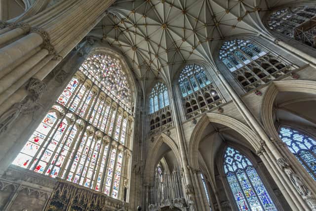 A new digital resource allows unique access to York Minster’s medieval stained glass windows. Picture: Duncan Lomax