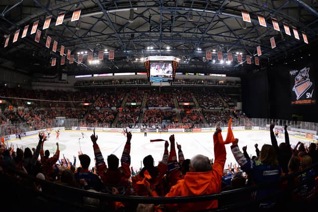 BACK IN THE GAME: Sheffield Steelers are hoping to start their season with as part of a new Magic 5 Weekend at the National Ice Centre across the weekend of October 3-4. Picture: Dean Woolley
