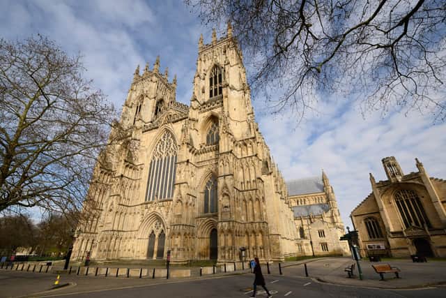 Streets around York Minster are empty when they would normally be filled with tourists.
