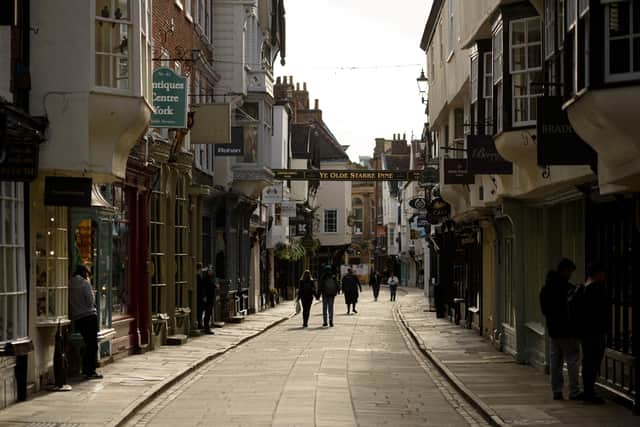 Empty streets in York indicate how Covid-19 is taking its toll on the economy.