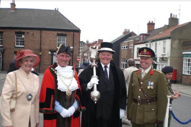 Mike Bryan in his Mayoral robes at a Freedom Parade in Hedon