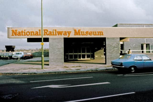 The NRM entrance when it was opened by the Duke of Edinburgh in 1975.