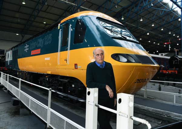 The National Railway Museum in York with the very first Inter-City 125 locomotive on display. Bob Gwynne, the museum's associate director, with The Sir Kenneth Grange. Picture : Jonathan Gawthorpe
