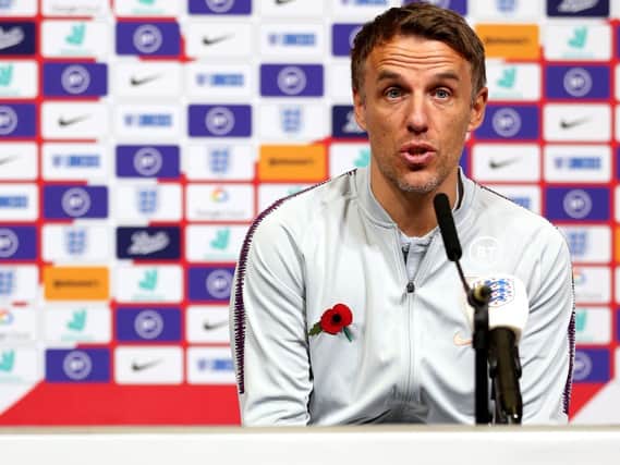 LEAVING: Phil Neville is to end his time as England manager - but not until next summer