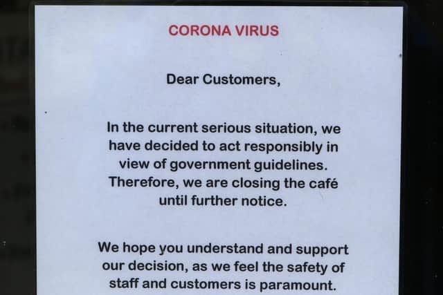 A typical notice on a Peak District cafe.