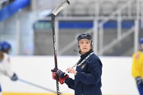 HELPING HAND: GB Women's head coach Cheryl Smith has welcomed the addition of Tony Hand to the programme. Picture courtesy of Ice Hockey UK