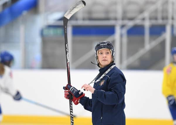 HELPING HAND: GB Women's head coach Cheryl Smith has welcomed the addition of Tony Hand to the programme. Picture courtesy of Ice Hockey UK