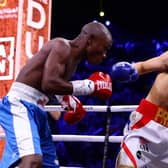ON THE WORLD STAGE: Leeds boxer Hope Price, right, in action against Swedi Mohamed on the undercard of Anthony Joshua’s fight against Andy Ruiz Jr in December last year. Picture: Getty Images.