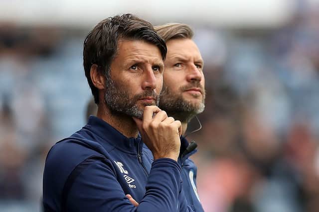 Huddersfield Town manager Danny Cowley with brother and assistant manager Nicky, right, have been supportive of Michael Elphick during his recovery. Picture: Martin Rickett/PA