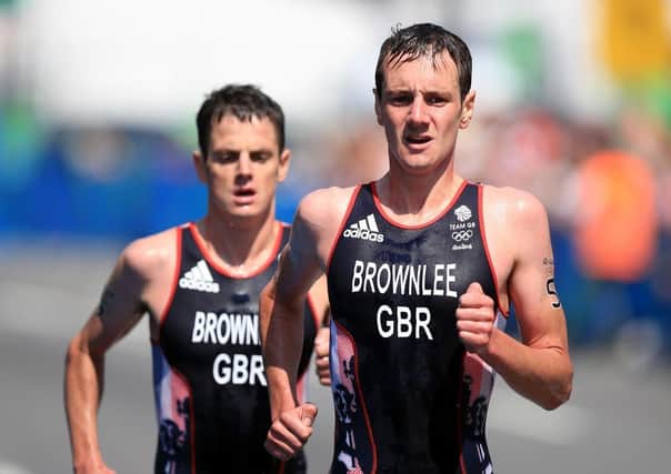 FOLLOW IN THE FOOTSTEPS: Alistair Brownlee, above right, proved an inspirational figure for Jonny when it came to him taking up triathlon too.
