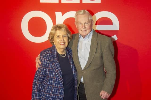 At the Yorkshire premiere of the fifth series of Last Tango in Halifax, Anne Reid and
Derek Jacobi on the red carpet at the Square Chapel in Halifax. Picture: Tony Johnson