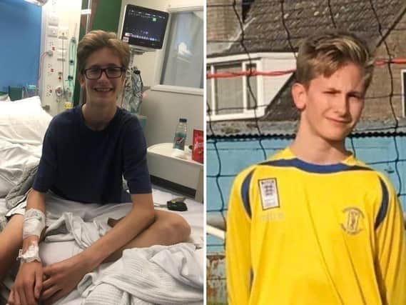 Daniel Lowe, now 15, was playing for Stocksbridge U15s in a Sunday league match near Sheffield when he suffered a ventricular fibrillation.