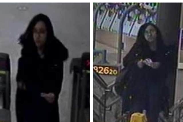 CCTV footage from Leeds City Station shows Rawan Hussain on Sunday morning as she headed for a train service bound for Oxford via Birmingham.