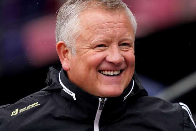 RETURN: Chris Wilder's Sheffield United have followed the lead of other Premier League clubs