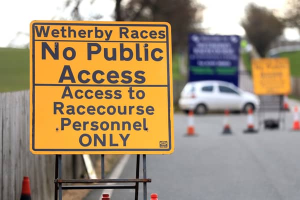 No racing has taken place in Britain since Wetherby's behind closed doors meeting on March 18.