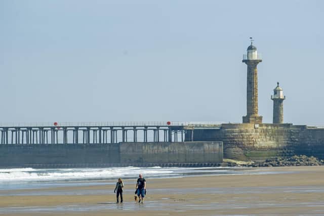 Whitby beach under lockdown. Picture: James Hardisty