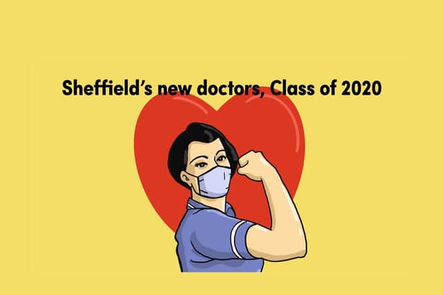 Sheffield artist Pete McKee adapted his Frontline Warrior print to congratulate the University of Sheffields new doctors - Class of 2020. Photo credit: Pete McKee