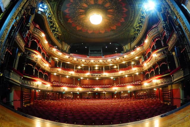 The Leeds Grand Theatre auditorium.