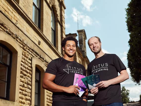 Pix: Shaun Flannery/shaunflanneryphotography.com
Titus Learning Ltd Salts Mill, Saltaire
Pictured are L-R Seb Francis and Mike Bennett of Titus Learning Ltd.