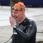Mark Stanley during a swim competition in Windermere