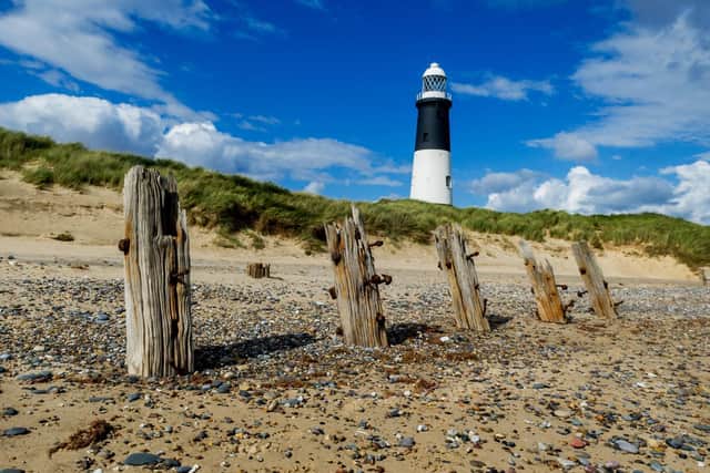 the lighthouse at Spurn Point off the coast of Yorkshire. (James Hardisty)