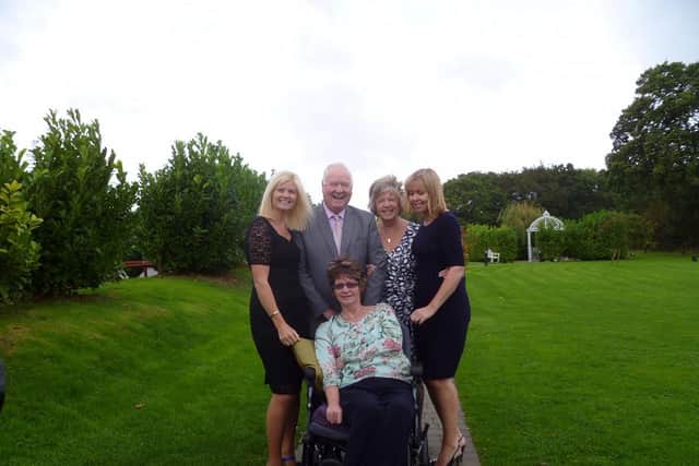 David with his wife Margaret and daughters Al, Vickie and Joanne, who suffered from multiple sclerosis