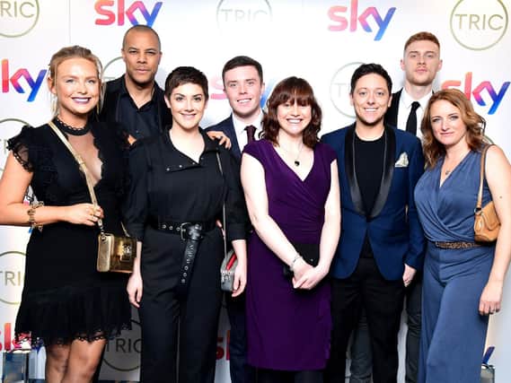 Natalie Ann Jamieson, Michael Wildman, Isabel Hodgins, Ash Palmisciano, Nicola Wheeler and the cast of Emmerdale attending the TRIC Awards 2020 held at the Grosvenor Hotel, London earlier this year.

Photo: PA