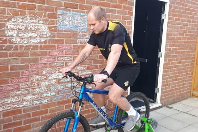 PEDAL POWER: Danny Washbrook is raising money for charity this month.