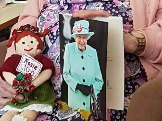 Rose received this birthday card from the Queen when she turned 100. Picture credit: SWNS