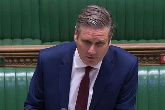 Labour leader Sir Keir Starmer speaks during Prime Minister's Questions.