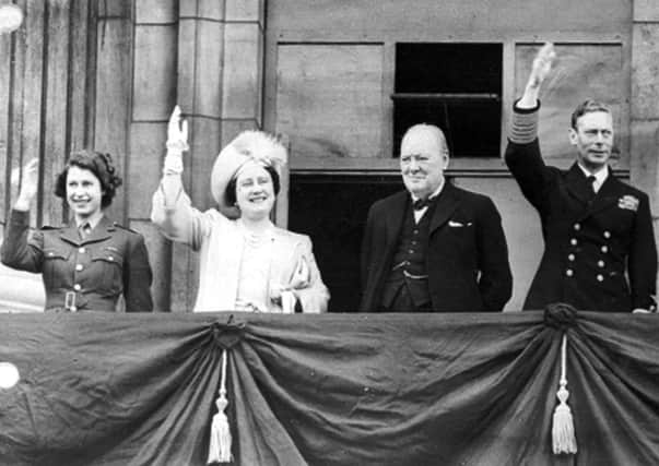 Winston Churchill joined the Royal family on the balcony of Buckingham Palace on VE Day.