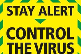 The new "stay alert, control the virus, save lives" message released by the government. PA photo.