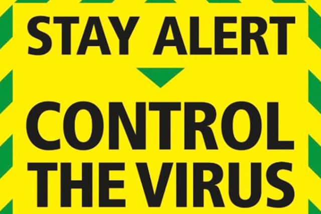 The new slogan released by the government is "stay alert > control the virus > save lives". photo: PA