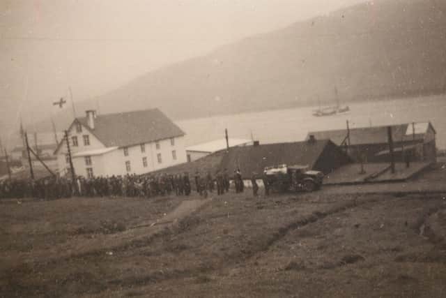 The whole village turned out for the unknown sailor's funeral in July 1942