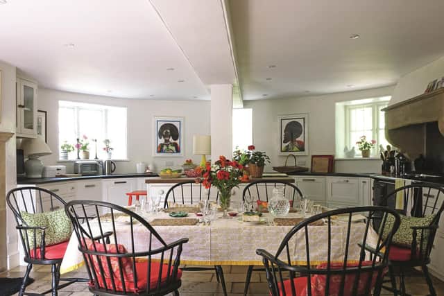 The dining kitchen with vintage chairs