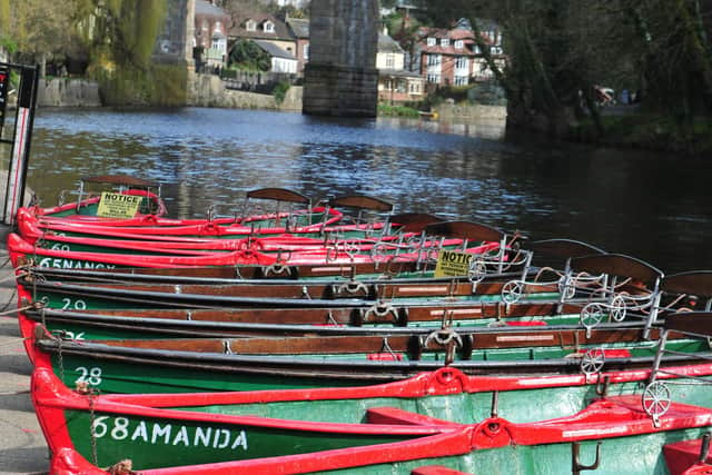Rowing boats on the River Nidd in Knaresborough Picture Gerard Binks