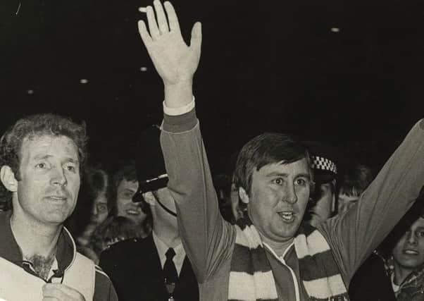 Celebrating: Mick Buxton, right, with No 2 John Haselden.