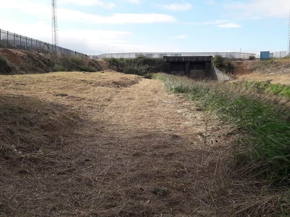 The site of the new barrier on the Holderness Drain