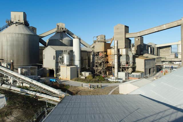 The plant makes its cement using local chalk and clay taken from different areas of the same quarry