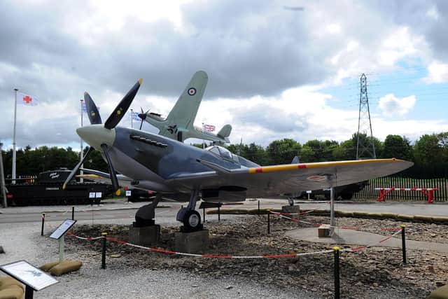 The Spitfire on display at Eden Camp