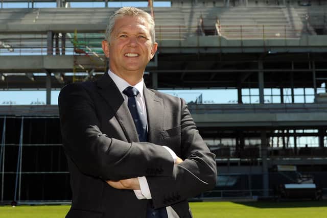 22 June 2018......    Mark Arthur Chief Executive at YCCC by the new stand being built at Headingley Stadium. Picture Tony Johnson.
