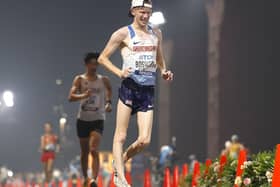 Great Britain's Tom Bosworth during the 20 Kilometres Race Walk Men's Final in Doha (Picture: PA)