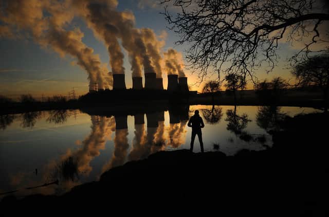 The sun sets at Drax Power Station, near Selby. Picture by Simon Hulme