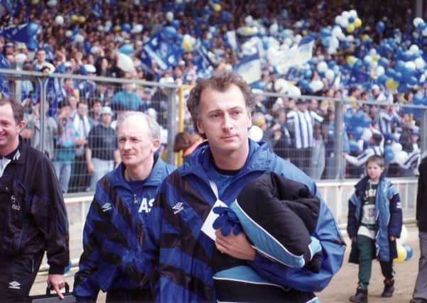 Wembley: 
Trevor Francis and physio Alan Smith, left, ahead of the Steel City FA Cup semi-final in 1993.