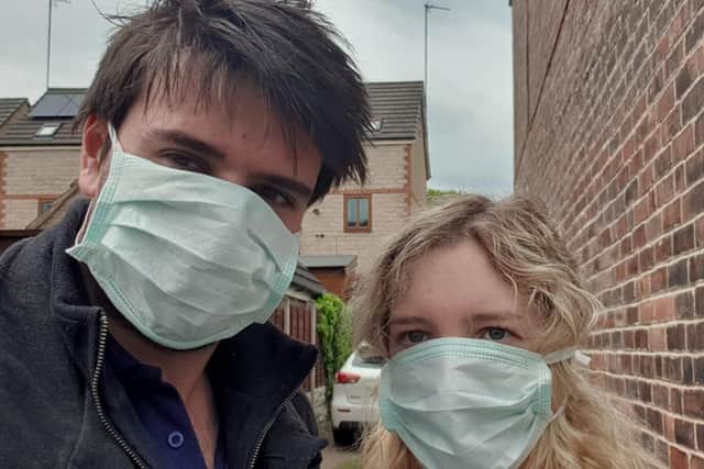 House viewings are now permitted in the regulations - and this was our experience. Pictured: Head of Live News Alex Evans with fiance Claire Schofield