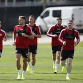 BACK IN THE GAME? Sheffield United’s players, pictured during pre-season at their Steelphalt Training Academy, are set to return to training in small groups later today after the Premier League agreed to the significant move yesterday afternoon. Picture: Simon Bellis/Sportimage